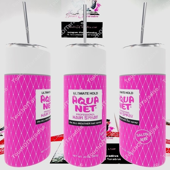 Hairspray 20 Oz Tumblers with Giftbox & Plastic Reusable Straw - Picture 2 of 2